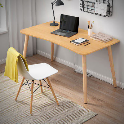 โต๊ะคอมพิวเตอร์ โต๊ะแต่งหน้า พร้อมส่ง โต๊ะเรียบง่าย โต๊ะทำงาน โต๊ะมินิมอล ขนาด120*60*73cm แข็งแรงทำจากไม้จริง พร้อมส่ง