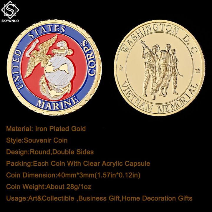 thriving-usa-washington-d-c-c-เหรียญที่ระลึกเหรียญทองเหรียญที่ระลึกจากกองกำลังทหารเรือ