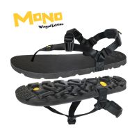 LUNA SANDALS  MONO WINGED | Black  (รองเท้าแตะรัดส้นสำหรับวิ่ง)