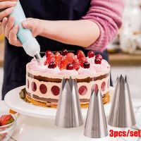 ▲ 3Pcs/Set Stainless Steel Cake Piping Tips Russian Open Star Piping Nozzles Tips Cupcake Cookies Icing Piping Pastry Nozzles