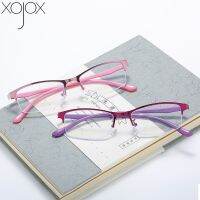 {Paopao glasses}XojoX 1.5 2.0 2.5 3.0ถึง6ธุรกิจสำเร็จรูปสายตาสั้นแว่นตาผู้หญิงครึ่งกรอบป้องกันแสงสีฟ้า Shortsighted แว่นตาผู้ชาย