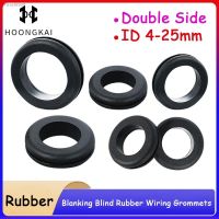 ▣ ID 4-25mm Double Side Blanking Blind Rubber Wiring Grommets Closed Plug Bungs O Type Sealing Ring For Box Outlet Protection