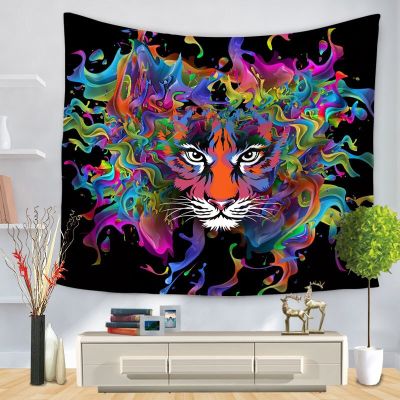 Home Decor Polyester Fabric Color Skull Head Tapestry Wall Hanging Throw Carpet Bohemian Abstract Print Wall Tapestry