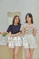 mary polkadot blouse