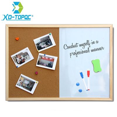 XINDI Message Cork Board Wood Frame Whiteboard Drawing Boards Combination 30x40cm Bulletin Magnetic Marker Board Free Shipping