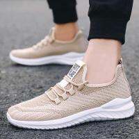 New Mens Shoes Comfortable and Breathable Flying Woven Mesh Casual Shoes Fashion Trend Running Shoes รองเท้าผู้ชายคนใหม่ที่สะดวกสบายและระบายอากาศได้บินทอผ้าตาข่ายรองเท้าลำลองรองเท้าวิ่งแนวโน้มแฟชั่น LTH030