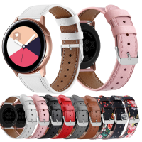 20mm Leather Strap For Samsung Galaxy Watch Active 2 Bracelet Band Loop For Samsung Galaxy Watch 42mm 3 41mm 4 5 40 44mm