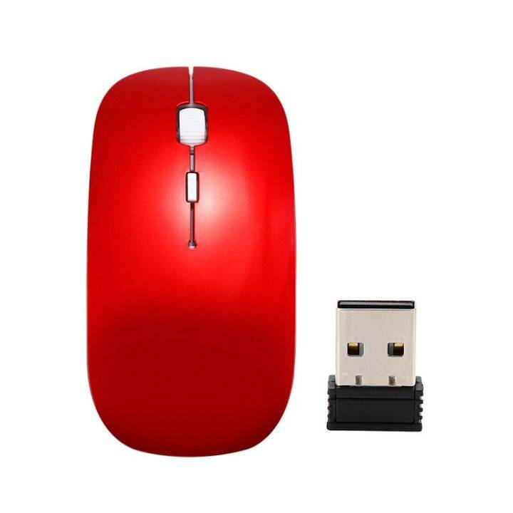 usb-ที่บางเฉียบเมาส์ไร้สายแบบออปติคัลเกมเมอร์ตัวรับสัญญาณ2-4g-เมาส์สำหรับเล่นเกมส์บางเฉียบเดสก์ท็อปคอมพิวเตอร์พีซีแล็ปทอปไร้สาย