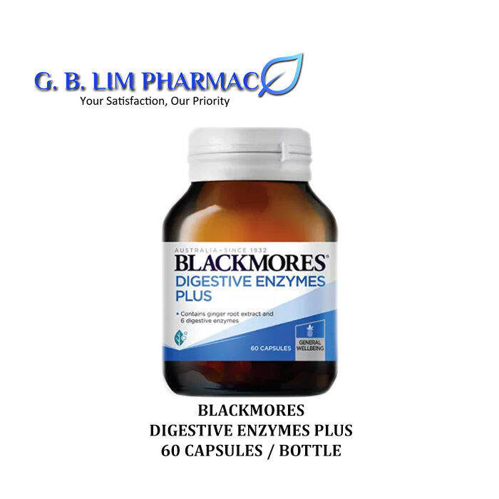 Blackmores Digestive Enzymes Plus 60 Capsules ONE BOTTLE (EXP 31JAN