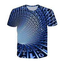 New 3D Psychedelic Whirlpool Pattern Men t-shirt Summer Trend Three-dimensional Graphic t shirts Fashion Casual Print T-shirt