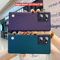 เคสผิวด้านสำหรับ Oppo Reno7 Pro 5G SE Reno7 Z 7Pro 6Pro Plus เคสโทรศัพท์หนังเคสป้องกันเลนส์กล้องเคสโทรศัพท์