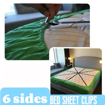 Mattress corner 4 PCS Bed Sheet Holder Straps, Elastic Mattress Corner  Clips 3 Way Fitted Bed Sheet Fastener Suspenders Grippers - AliExpress