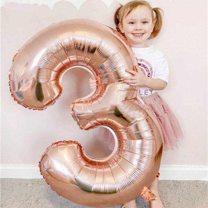 จำนวน-3-ธีม-rose-gold-silver-big-number-theme-ฟอยล์บอลลูนฮีเลียม-baby-shower-3-ปีวันเกิด-party-ตกแต่ง-globos-iewo9238