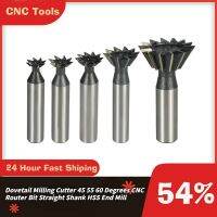 1PCS 45 55 60 องศาประกบเครื่องตัดมิลลิ่ง CNC Router Bit Straight Shank HSS End Mill14mm 16mm 18mm 20mm 25mm 45mm 50mm 60mm