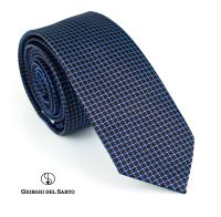 Giorgio Del Sarto Necktie 6 cm Blue with Fabric Texture เนคไทสีน้ำเงินมีเท็กเจอร์