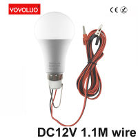 โคมไฟไฟ LED หลอดไฟ LED DC 12 V 3W 6W 9W 12W 15W 18W หลอดไฟกีฬาโคมไฟฉุกเฉินพร้อมตัวหนีบปากจระเข้สำหรับแรงดันไฟฟ้า12W