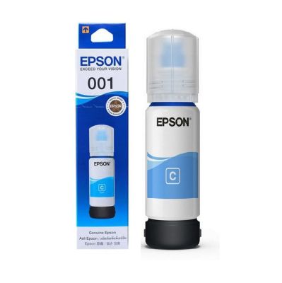 Epson 001 Ink Bottle cyan Ink cartridge EPSON - หมึกฟ้า Epson 001 ของแท้ประกันศูนย์ (สีฟ้า cyan)