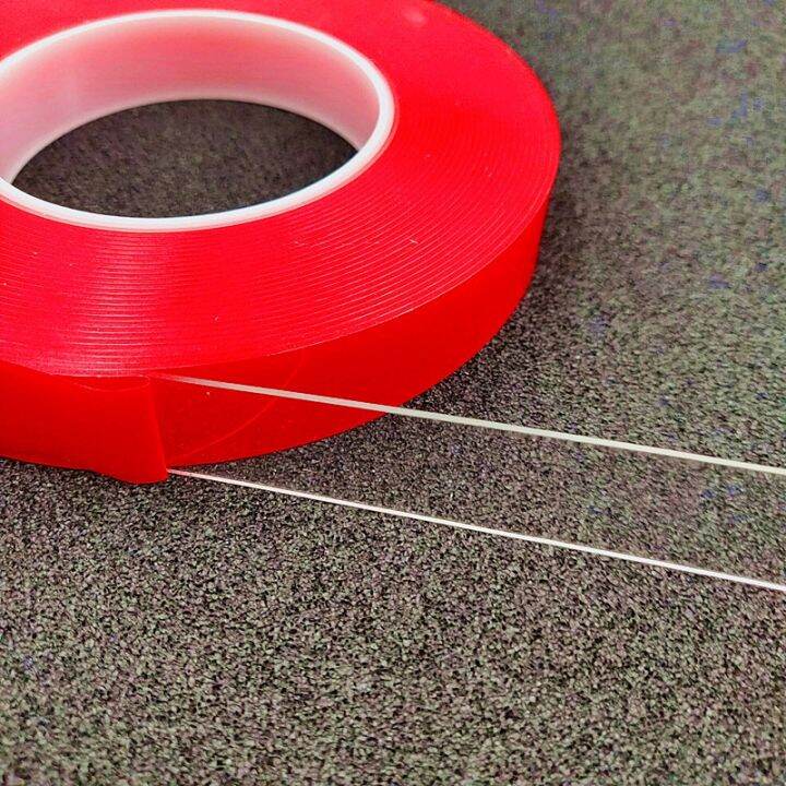 3-15mm-3-meters-strong-acrylic-adhesive-pet-red-film-clear-double-side-tape-no-trace-for-phone-tablet-acrylic-lcd-screen-glass