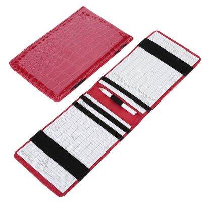 【MT store】ที่ใส่การ์ดคะแนนกอล์ฟ,กระเป๋าหนัง PU Yardage Book Golf อุปกรณ์เสริมสำหรับเป็นของขวัญ