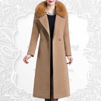 【jw】┇■  Fashion Covered Coat Warm Color Jacket Ladies Outwear Fur Collar Clothing