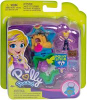 Polly Pocket Tiny Pocket Places Aquarium Compact with Micro Polly Doll &amp; Accessories