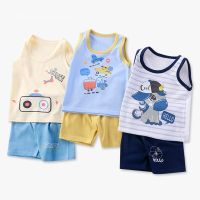 2 PCS Summer Children Clothes Set Kids T-shirt+Shorts Clothes Suit Baby Boys Girls Clothing Outfit Kids Wear 2-8 Years