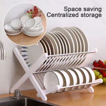 Kitchen Organizer Storage Shelf Dish Rack Wall-mounted Bowl Plate Drain  Chopsticks Spoon Tableware Storage Drying