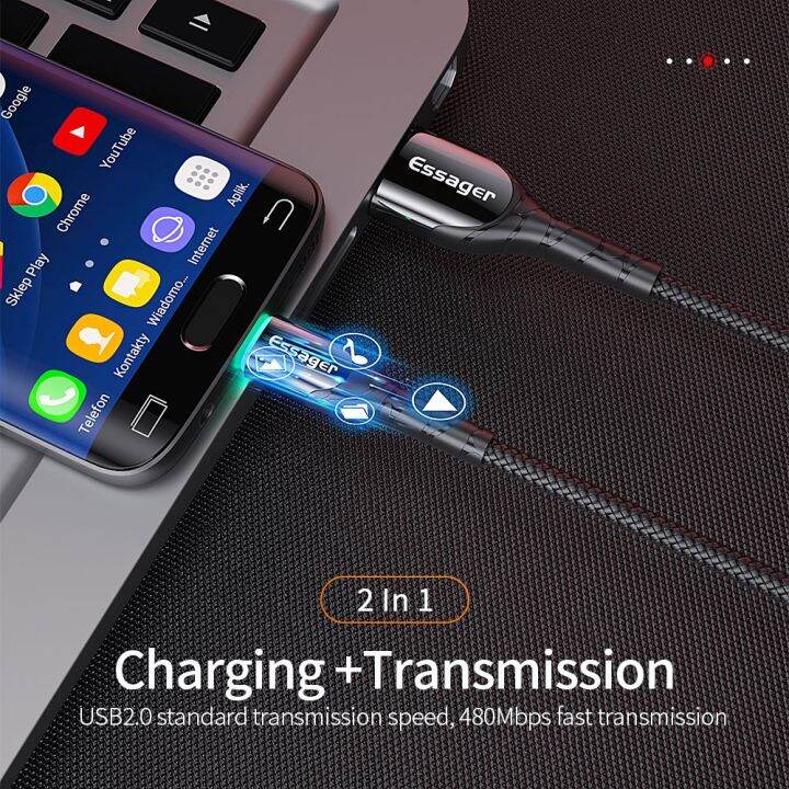 spot-express-essagermicro-เครื่องชาร์จ-usb3acharging-microusb-forxiaomi-data-wire-cordmobilecable2m