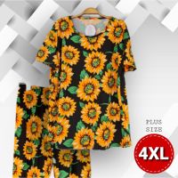 4XL BD #8Women ladies pyjamas set plus size short sleeve,baju tidur perempuan plus size,baju tidur wanita besar