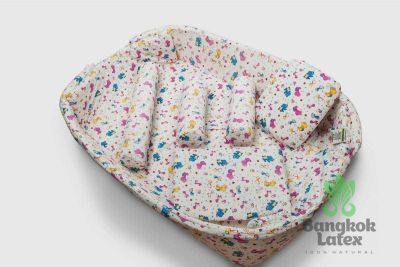 ชุด Set ที่นอนสำหรับทารก ขนาด ( 120x97x25 ซม. ) ผลิตจากยางพาราแท้ 💢💢 Latex 100% Natural 💢💢 ไม่ก่อให้เกิดอาการแพ้ ระบายอากาศได้ดี - Bangkok Latex
