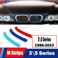 3ชิ้นรถจัดแต่งทรงผม3d มอเตอร์สปอร์ตสติกเกอร์สำหรับ BMW F10 F30 3 5 Series BMW อุปกรณ์เสริมด้านหน้าแข่งกระจังตัดแถบคลิปปก