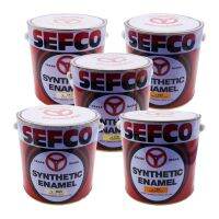 สินค้าขายดี!!!! SEFCO สีเคลือบเงาเซฟโก้ สำหรับช้ภายนอกและภายใน โทนสีเหลือง ขนาด 3.4 ลิตร ของใช้ในบ้าน เครื่องใช้ในบ้าน เครื่องใช้ไฟฟ้า ตกแต่งบ้าน บ้านและสวน บ้าน ห้อง ห้องครัว ห้องน้ำ .