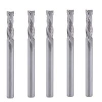 5PCS 3.175x12mm UP DOWN Cut สองขลุ่ยเกลียวคาร์ไบด์มิลล์เครื่องมือตัดสําหรับเราเตอร์ CNC การบีบอัดไม้ End Mill Cutter Bits