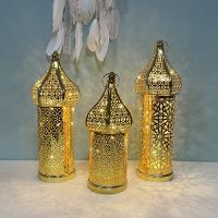 Ramadan Decoration Metal LED Lantern Light 2023 Eid Mubarak Decoration For Home Islam Muslim Ramadan Kareem EID Party Ornaments