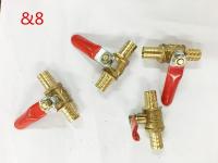 Free shipping 5pcs 8mm Hose Barb x 8mm Hose Barb Full Ports Connection Plumbing Brass Ball Valve Two Way Air Water Gas Pneumatic