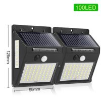 【❖New Hot❖】 sdis shop โคมไฟติดผนังเซ็นเซอร์เคลื่อนไหวไฟ Led ไฟ Led กลางแจ้ง144 Led สำหรับโคมไฟพลังงานแสงอาทิตย์กันน้ำภายนอกสวนแบบ Led