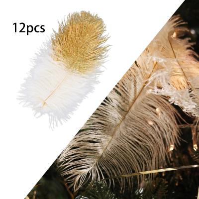shamjina 12Pcs Ostrich Feathers 15-20cm for Dream Catchers Centerpieces