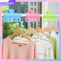 YESMILE 2 PCS ใช้งานได้หลากหลาย หมุดเสื้อผ้าขนาดใหญ่ที่มีรู พลาสติกทำจากพลาสติก น้ำหนักเบามาก ที่แขวนที่วาง แบบพกพาได้ สีฟ้าสีเขียว ราวตากเสื้อผ้า การเดินทางการเดินทาง