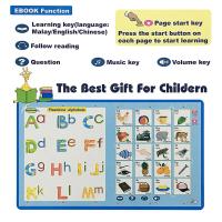 2021 Children Malay English Point Reading Kids Early Education Learning Machine Smart Electronic books Birthday Gift