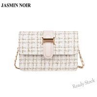 【Ready Stock】 ☞△┅ C23 JASMIN NOIR Wool Womens Sling Bag Fashion Lock Small Square Shoulder Bag