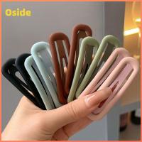 OSIDE 12pcs/lot สีทึบทึบ ปิ่นปักผมโลหะผสม รูปวงรี แบบด้าน คลิปผมด้านข้าง ง่ายๆ เป็นรูกลวง คลิปหนีบผม สำหรับผู้หญิง