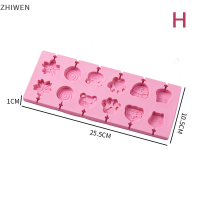 ZHIWEN แม่พิมพ์ซิลิโคนอมยิ้มรูปการ์ตูนสยามพร้อมฝาแบบทำมือแม่พิมพ์ไอศครีมโฮมเมดรูปการ์ตูนน่ารักเครื่องมือห้องครัวทำมือ