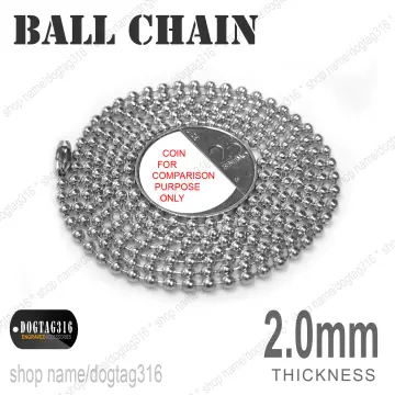 Men's Stainless Steel Rolo Link Chain Necklace