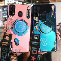 เคสโทรศัพท์สำหรับRealme 7 5G,เคสกล้องบลูเรย์3Dแนวเรโทรแฟชั่นพร้อมขาตั้งสายคล้องมือซิลิโคนTPUนิ่มกันกระแทกเคสป้องกันโทรศัพท์มือถือฝาหลังสำหรับOPPO Realme7 5G