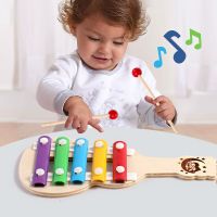 Wooden Xylophone Montessori Toys 2+Y Baby Music Instrument Toys Development Games Kids Educational Sensory Activity Board Parts