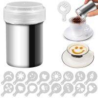 Stainless Chocolate Shaker Cocoa Flour Sugar Powder Coffee Sifter Cappuccino Coffee Stencils kitchen Accessories Barista Tools