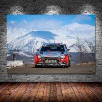 Supercar โปสเตอร์ Hyundai i20 W R C Racing Rally กีฬารถ Wall Art พิมพ์ผ้าใบภาพวาดสำหรับตกแต่งห้องนั่งเล่น