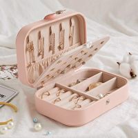 Jewelry Storage Box Double Layer Jewelry Organizer Portable Travel Storage Holder Earring Rings Necklace Jewelry Storage Box