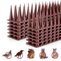 12PCS Bird Spikes Raccoon Spikes Cat Spikes Plastic Anti Climb Fence Wall Spikes Outdoor Garden Plastic Security Fence Spikes Gardening Tools