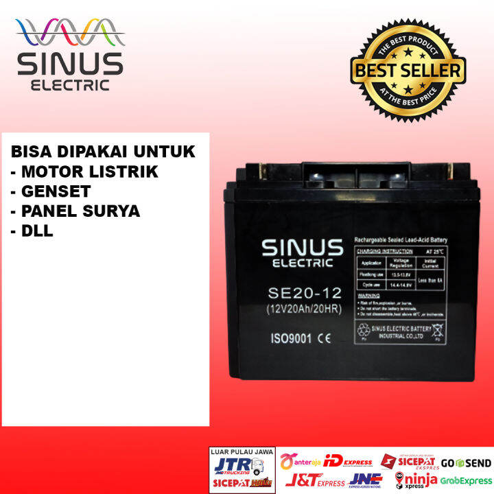 Aki genset 12V 20Ah Aki UPS VRLA SINUS PALING BAGUS Berkualitas